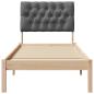 Preview: Bettgestell mit gepolstertem Kopfteil Braun 75 x 190 cm