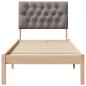Preview: Bettgestell mit gepolstertem Kopfteil Braun 75 x 190 cm