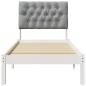 Preview: Bettgestell mit gepolstertem Kopfteil Weiß 75 x 190 cm
