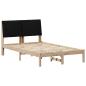 Preview: Bettgestell mit Kopfteil Braun 120 x 190 cm Stoff
