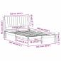 Preview: Bettgestell mit Kopfteil Braun 120 x 190 cm Stoff