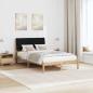 Preview: Bettgestell mit Kopfteil Braun 120 x 190 cm Stoff