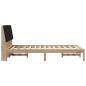 Preview: Bettgestell mit Kopfteil Braun 120 x 190 cm Stoff