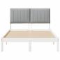 Preview: Bettgestell mit Kopfteil Weiß 120 x 190 cm Stoff