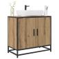 Preview: Badezimmer Waschbecken Schrank Artisan-Eiche 65 x 33 x 60 cm