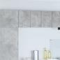 Preview: ARDEBO.de - Hängeschrank mit Regal Riga Betongrau und Weiß 30 x 31 x 40 cm