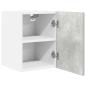 Preview: Hängeschrank mit Regal Riga Betongrau und Weiß 30 x 31 x 40 cm