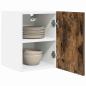Preview: Hängeschrank mit Regal Riga 2 pcs Geräucherte Eiche und Weiß