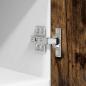 Preview: Hängeschrank mit Regal Riga 2 pcs Geräucherte Eiche und Weiß