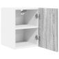 Preview: Hängeschrank mit Tür Riga Grau Sonoma und Weiß 30 x 31 x 40 cm