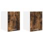 Preview: Hängeschrank 2 stk. Altes Holz und Weiß Holzwerkstoff