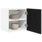 Preview: Hängeschrank Riga 2 pcs Schwarze Eiche und Weiß 40 x 31 x 40 cm