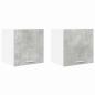 Preview: Hängeschrank Riga 2 pcs Betongrau und Weiß 40 x 31 x 40 cm