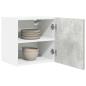 Preview: Hängeschrank Riga 2 pcs Betongrau und Weiß 40 x 31 x 40 cm