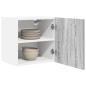 Preview: Hängeschrank mit Tür Riga Grau Sonoma und Weiß 40 x 31 x 40 cm