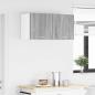 Preview: Hängeschrank mit Tür Riga Grau Sonoma und Weiß 40 x 31 x 40 cm