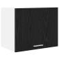 Preview: Hängeschrank Riga Schwarze Eiche und Weiß 50 x 31 x 40 cm