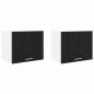 Preview: Hängeschrank Riga 2 pcs Schwarze Eiche und Weiß 50 x 31 x 40 cm