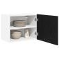 Preview: Hängeschrank Riga 2 pcs Schwarze Eiche und Weiß 50 x 31 x 40 cm