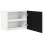 Preview: Hängeschrank Riga 2 pcs Schwarze Eiche und Weiß 50 x 31 x 40 cm