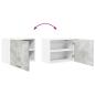 Preview: Hängeschrank Riga 2 pcs Betongrau und Weiß 50 x 31 x 40 cm