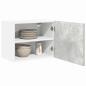 Preview: Hängeschrank Riga 2 pcs Betongrau und Weiß 50 x 31 x 40 cm