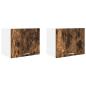 Preview: Hängeschrank mit Regal Riga 2 pcs Geräucherte Eiche und Weiß