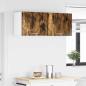 Preview: Hängeschrank mit Regal Riga 2 pcs Geräucherte Eiche und Weiß