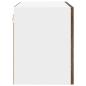 Preview: Hängeschrank mit Regal Riga 2 pcs Geräucherte Eiche und Weiß