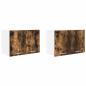 Preview: Hängeschrank mit Regal Riga 2 pcs Geräucherte Eiche und Weiß