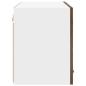 Preview: Hängeschrank mit Regal Riga 2 pcs Geräucherte Eiche und Weiß