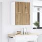 Preview: Hängeschrank Riga Artisan-Eiche und Weiß 60 x 31 x 40 cm
