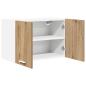 Preview: Hängeschrank Riga Artisan-Eiche und Weiß 60 x 31 x 40 cm