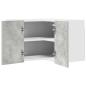 Preview: H?ngeschrank Betongrau und Wei? 57 x 57 x 40 cm Holzwerkstoff