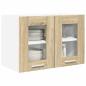 Preview: ARDEBO.de - Hängeschrank mit Regal Riga 2 pcs Sonoma-Eiche 60 x 31 x 40 cm