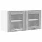 Preview: Hängeschrank mit Tür Riga Grau Sonoma und Weiß 80 x 31 x 40 cm