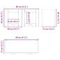 Preview: Hängeschrank mit Tür Riga Grau Sonoma und Weiß 80 x 31 x 40 cm