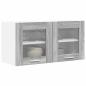 Preview: Hängeschrank mit Tür Riga Grau Sonoma und Weiß 80 x 31 x 40 cm