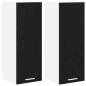 Preview: Hängeschrank Riga 2 pcs Schwarze Eiche und Weiß 30 x 31 x 80 cm