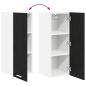 Preview: Hängeschrank Riga 2 pcs Schwarze Eiche und Weiß 30 x 31 x 80 cm