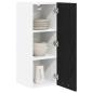 Preview: Hängeschrank Riga 2 pcs Schwarze Eiche und Weiß 30 x 31 x 80 cm