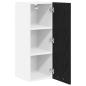 Preview: Hängeschrank Riga 2 pcs Schwarze Eiche und Weiß 30 x 31 x 80 cm