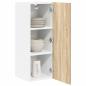 Preview: Hängeschrank mit Tür Riga Sonoma-Eiche und Weiß 30 x 31 x 80 cm