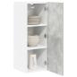 Preview: Hängeschrank mit Regal Riga Betongrau und Weiß 30 x 31 x 80 cm