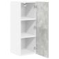 Preview: Hängeschrank mit Regal Riga Betongrau und Weiß 30 x 31 x 80 cm