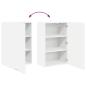 Preview: Hängeschrank mit Regal Riga Weiß 50 x 31 x 80 cm Holzwerkstoff