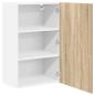 Preview: Hängeschrank Sonoma-Eiche und Weiß 50 x 31 x 80 cm