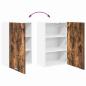 Preview: Hängeschrank Riga Geräucherte Eiche und Weiß 50 x 31 x 80 cm