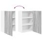 Preview: Hängeschrank mit Tür Riga Grau Sonoma und Weiß 50 x 31 x 80 cm