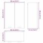 Preview: Hängeschrank mit Regal Riga Weiß 60 x 31 x 80 cm Holzwerkstoff